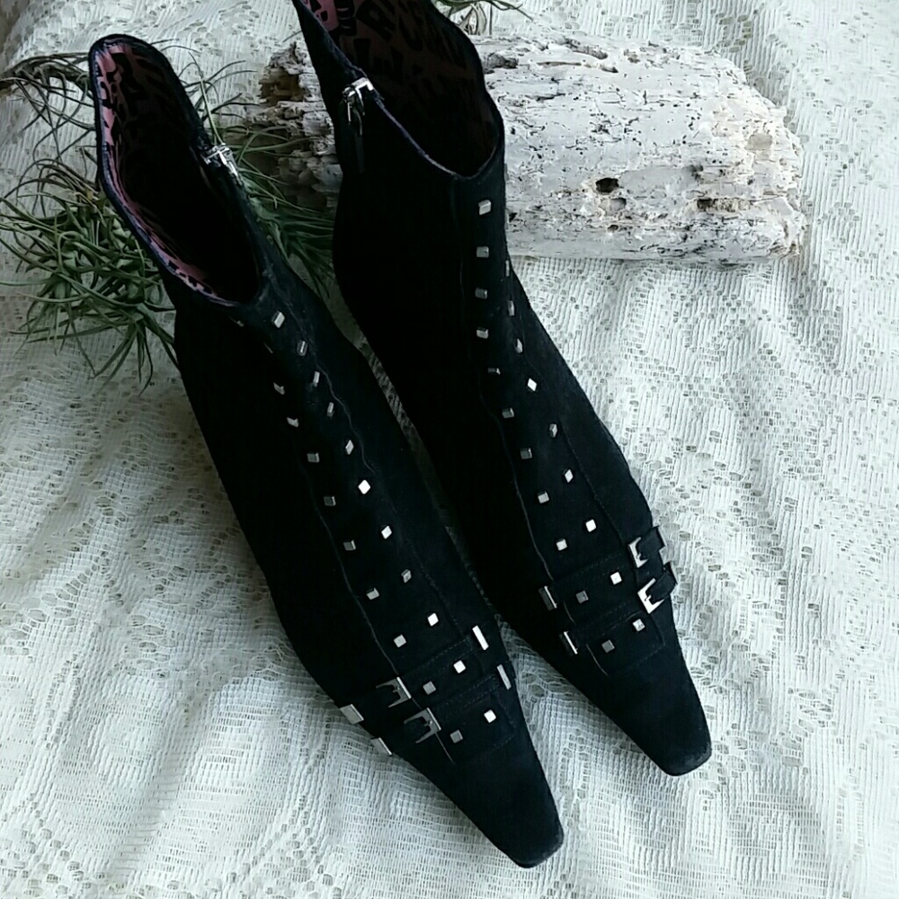 Cerutti black suede boots size 7